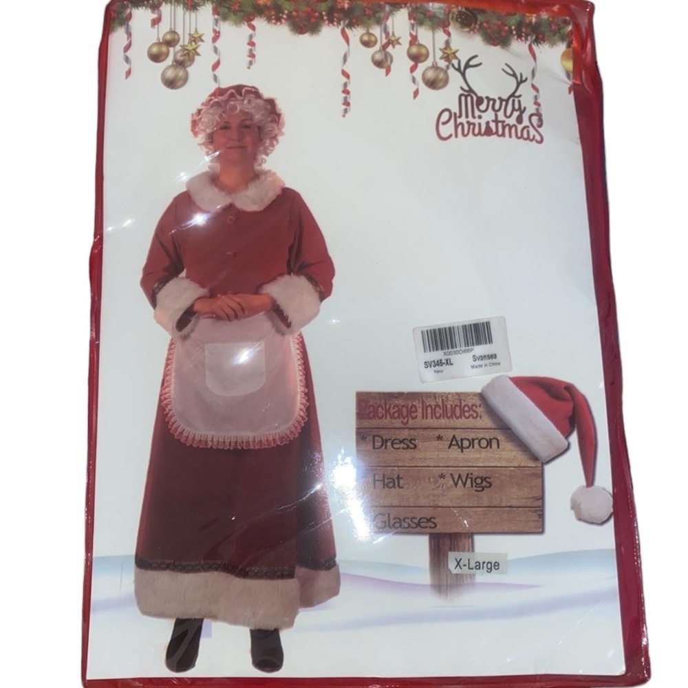 Mrs.clause costume , xl